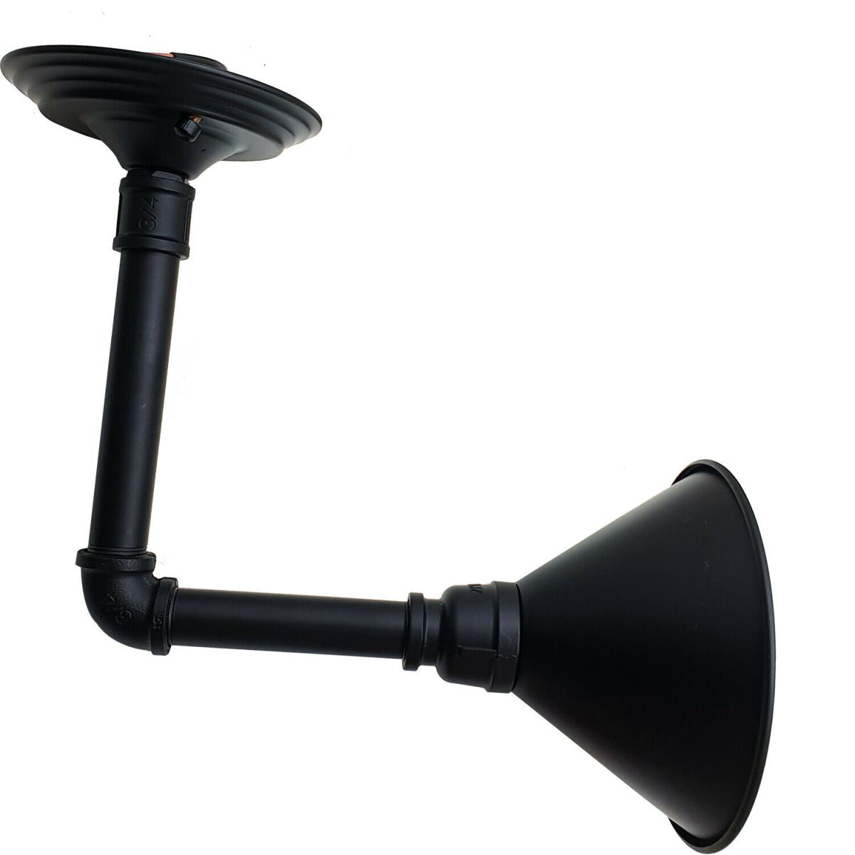 Black Steampunk Retro Wall Pipe Lamp – Vintage Wall Sconce