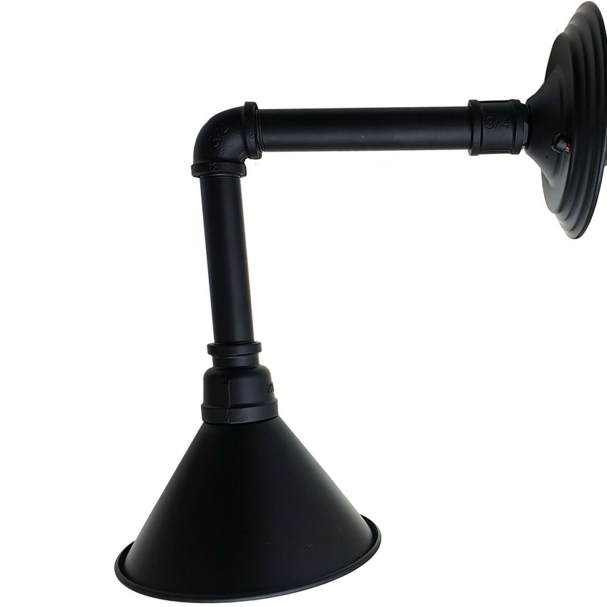 Black Steampunk Retro Wall Pipe Lamp – Vintage Wall Sconce