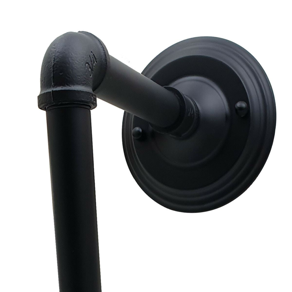 Black Steampunk Retro Wall Pipe Lamp – Vintage Wall Sconce