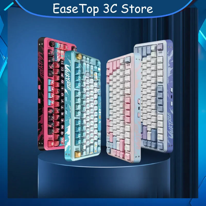 VALKYRIE Vk75 Mechanical Keyboard Hot Swappable RGB Gasket  Tri-Mode E-Game 2.4g/Wired/Bluetooth Customized Mechanical Keyboard